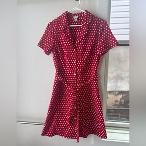 EUC - Cute Dotted a new day Shirt Dress